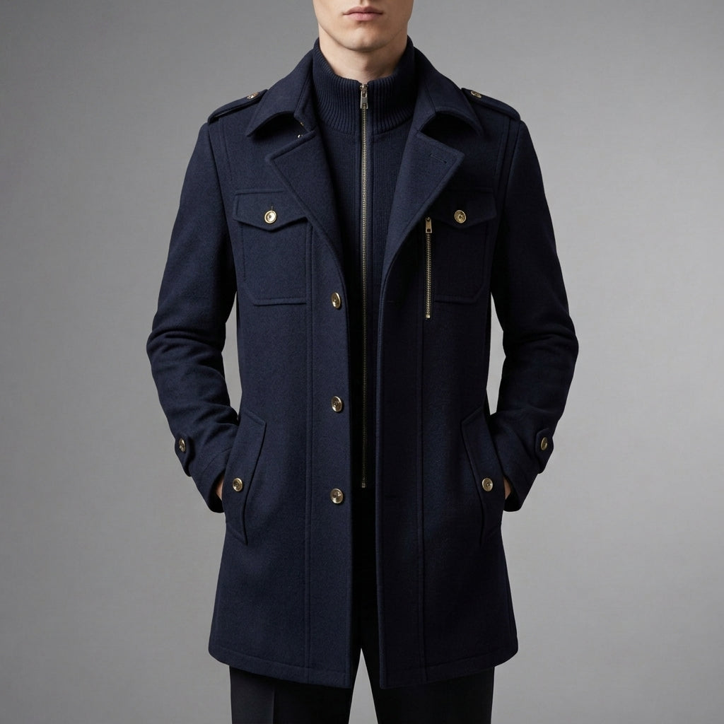 Tinos Wool Blend Overcoat