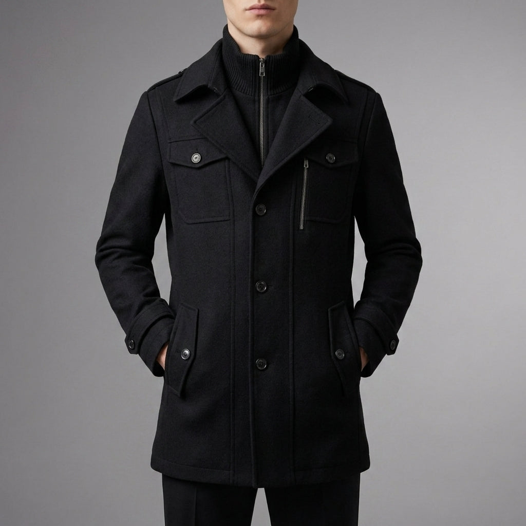 Tinos Wool Blend Overcoat