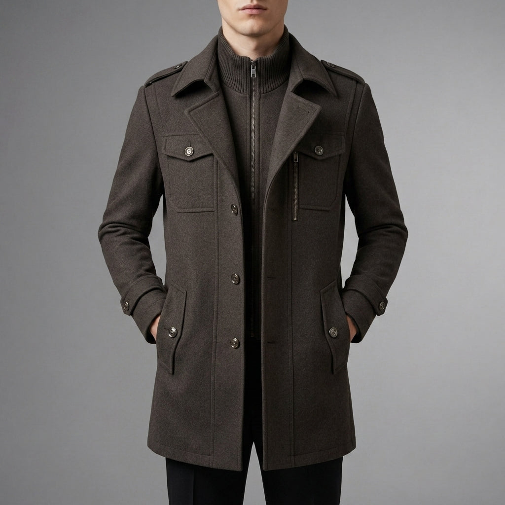 Tinos Wool Blend Overcoat
