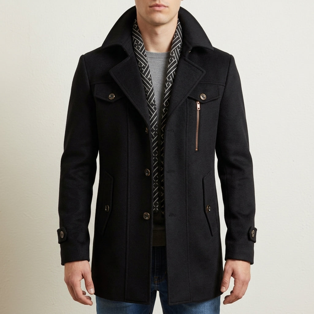 Grant | Mens Winter Coat Wool Overcoat