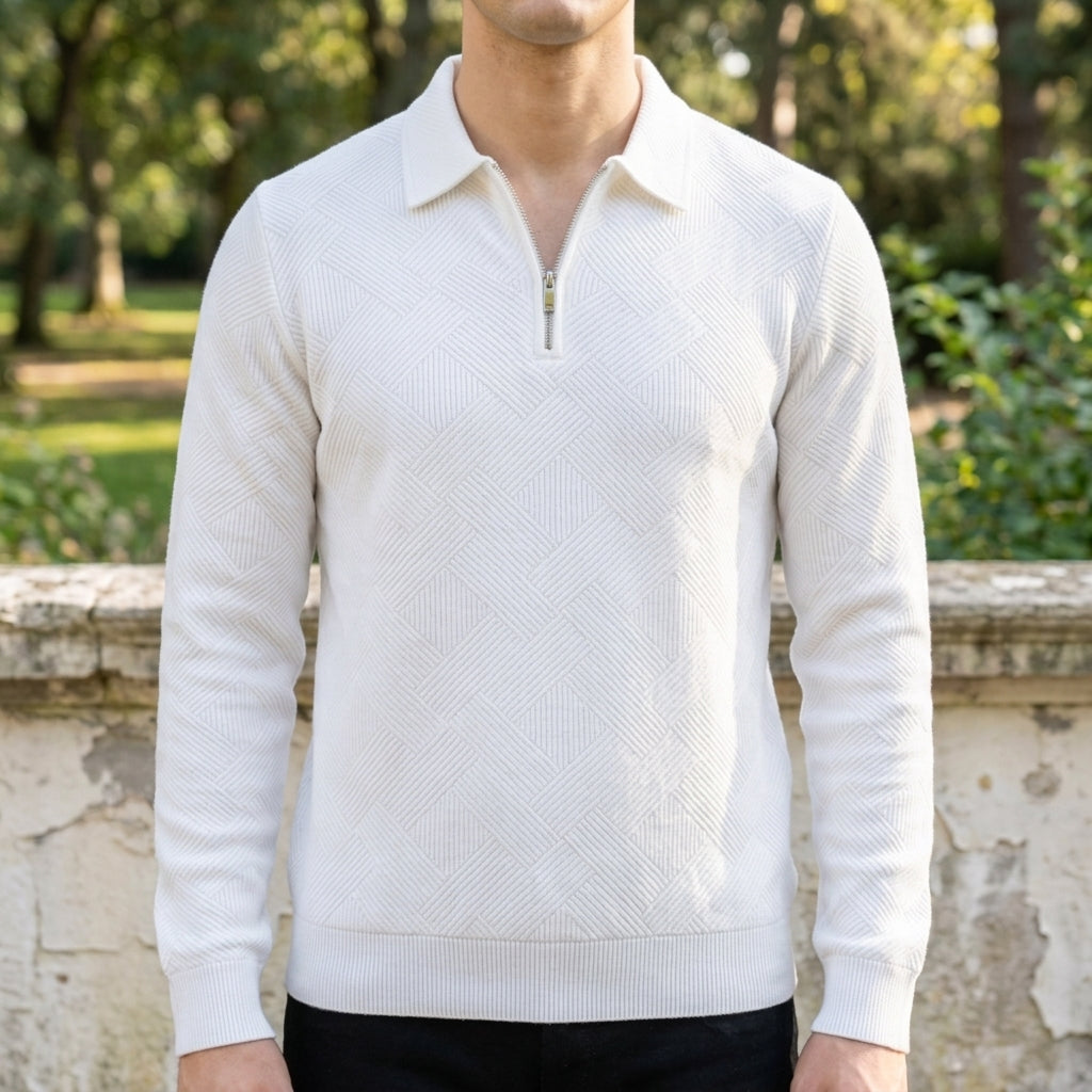 Lucca Textured Quarter-Zip Sweatshirt