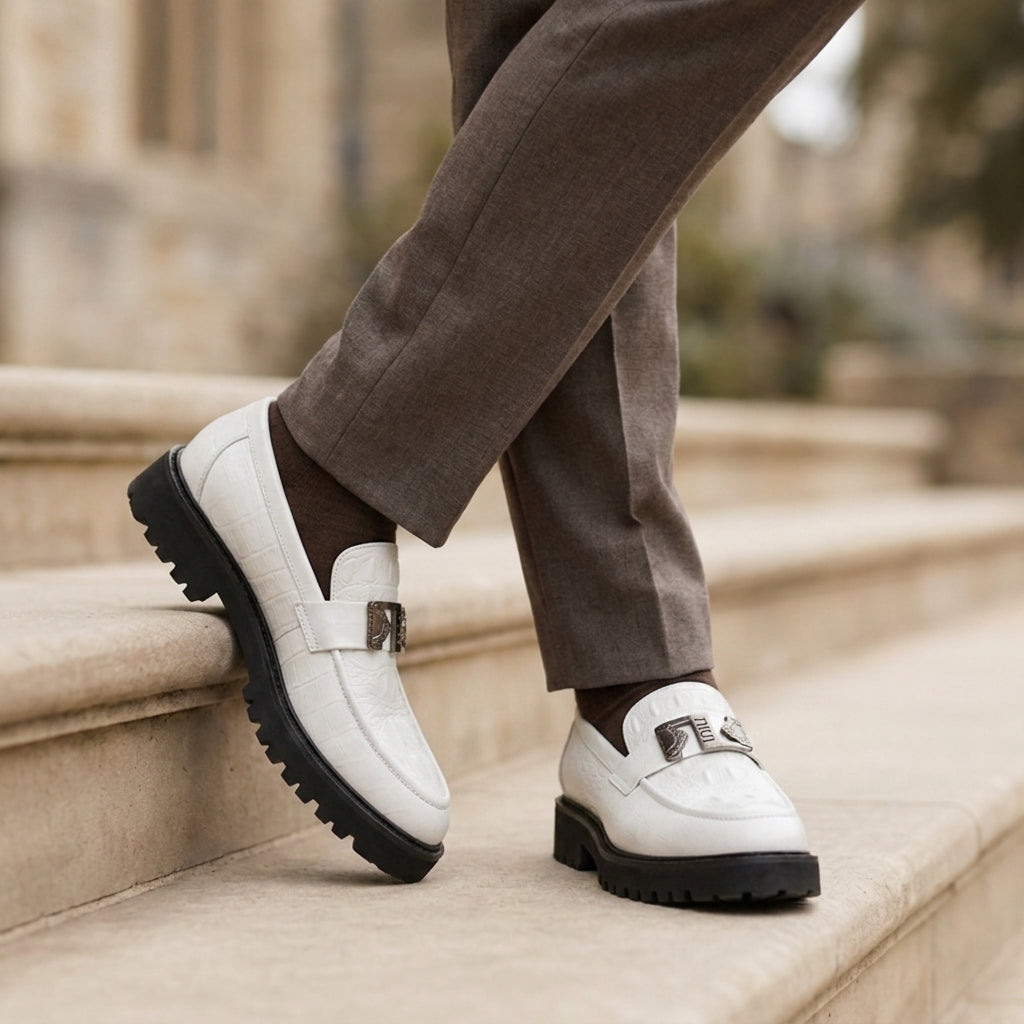 Urbino Croc Texture Loafers