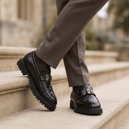 Urbino Croc Texture Loafers