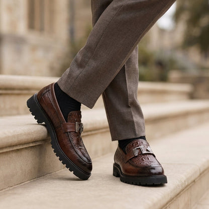Urbino Croc Texture Loafers