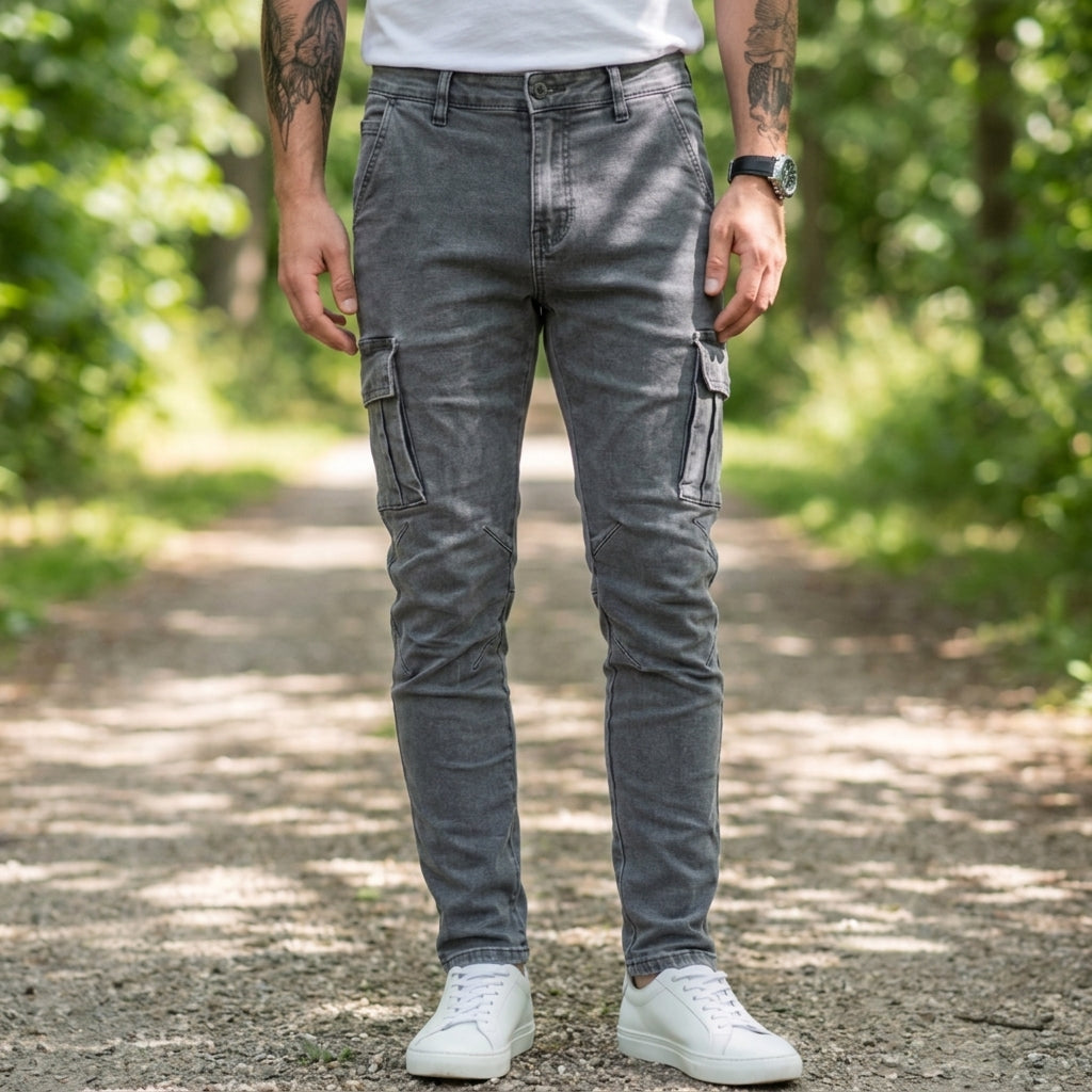 Rapallo Slim Cargo Denim Jeans