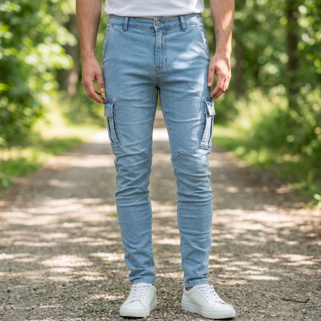 Rapallo Slim Cargo Denim Jeans