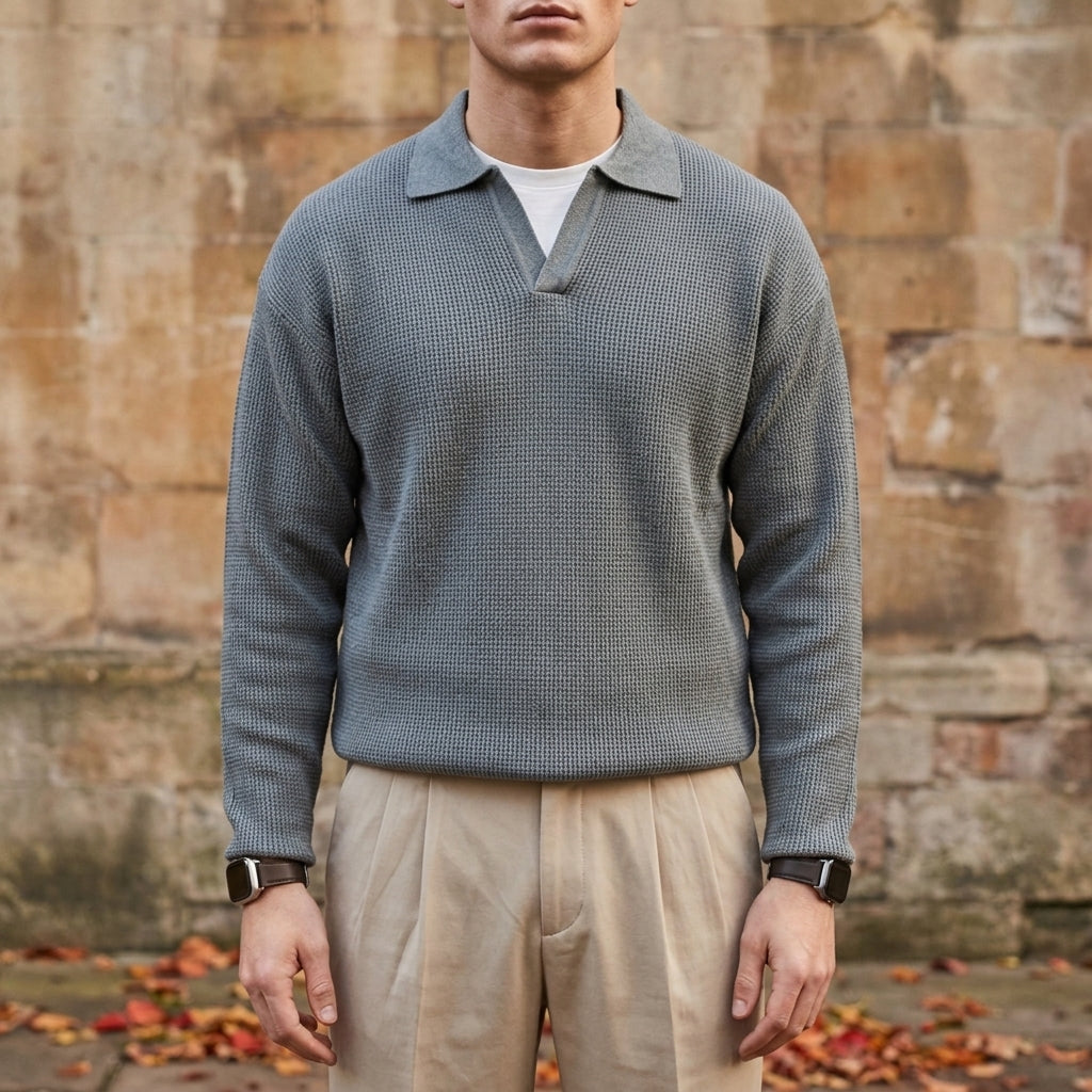 Serifos Knit Polo Sweater
