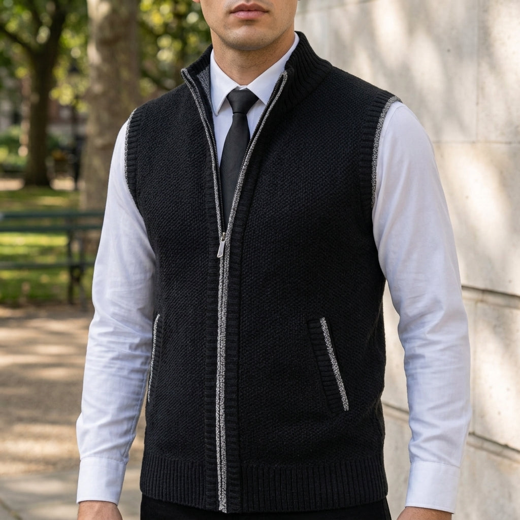 Gordes Zip-Up Sweater Vest