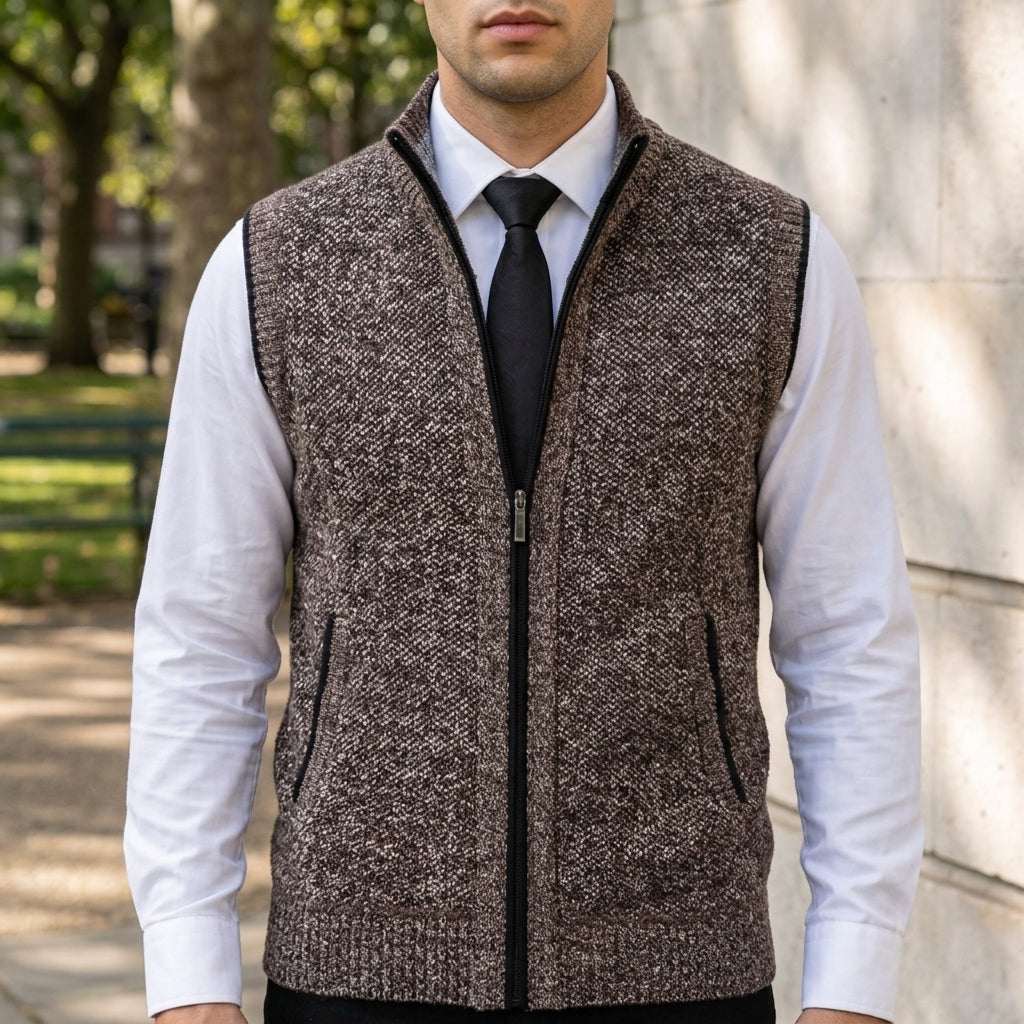 Gordes Zip-Up Sweater Vest