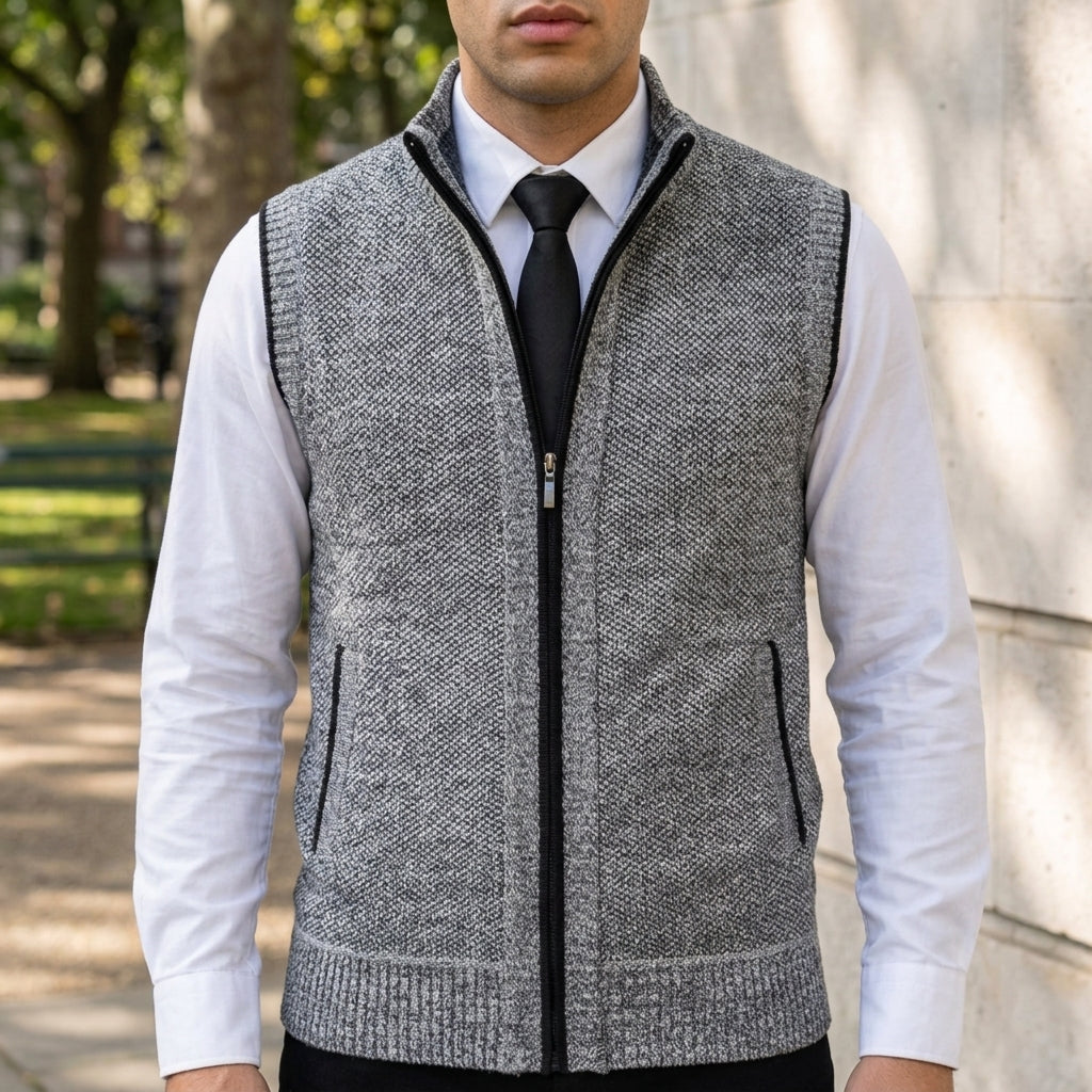 Gordes Zip-Up Sweater Vest