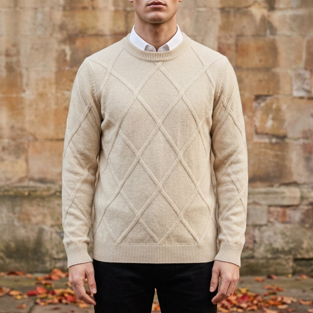 Palamos Argyle Cashmere Crewneck