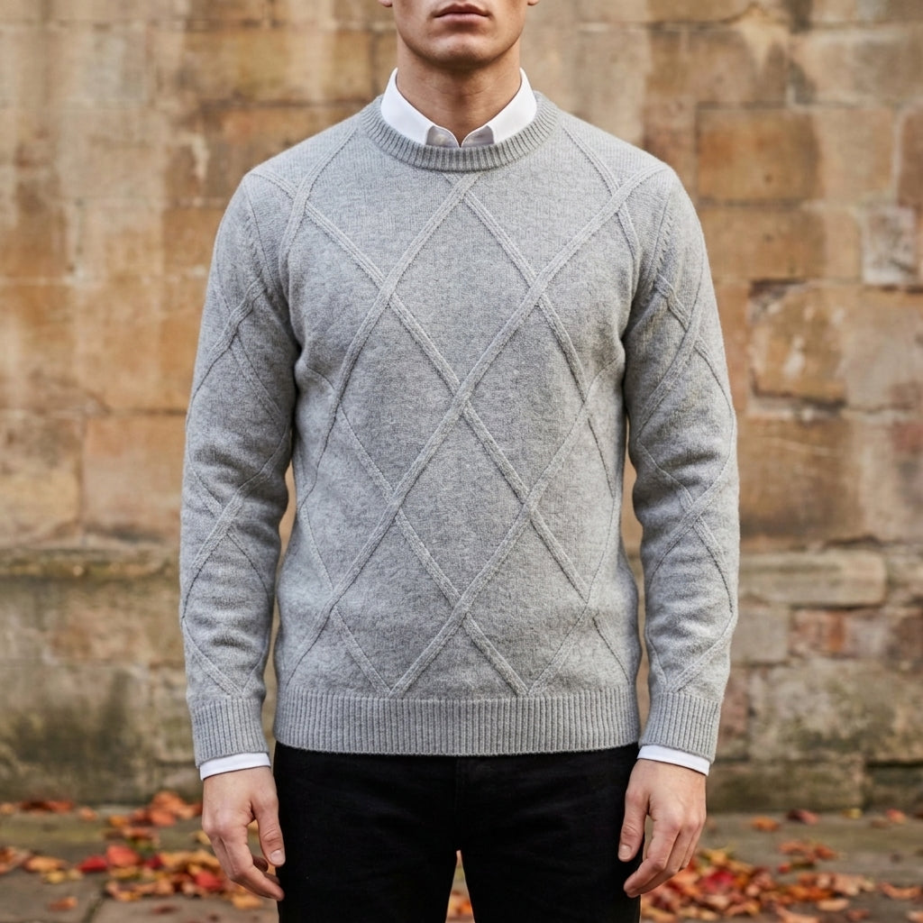 Palamos Argyle Cashmere Crewneck
