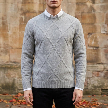 Palamos Argyle Cashmere Crewneck
