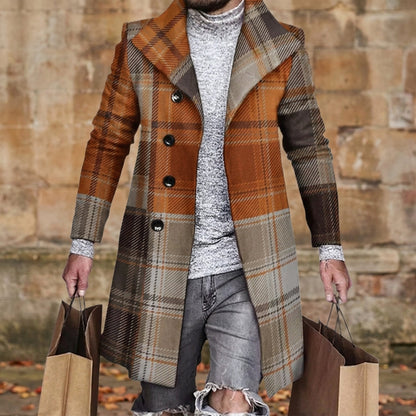 Guimaraes Plaid Double-Breasted Overcoat