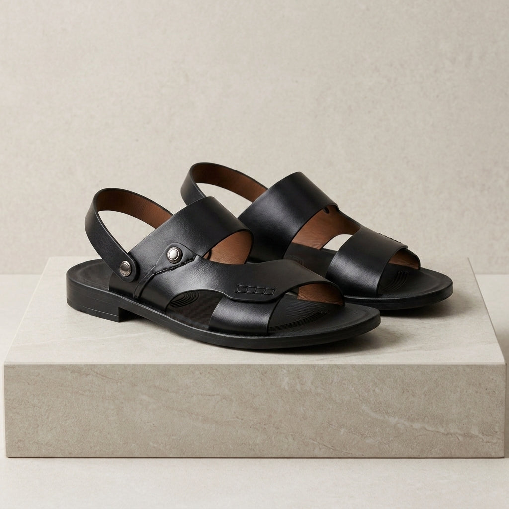 Merida Leather Back-Strap Sandals