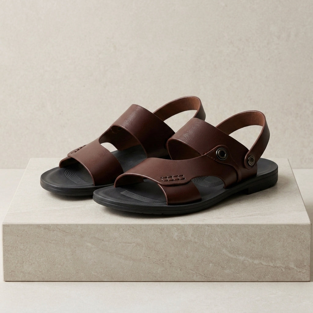 Merida Leather Back-Strap Sandals