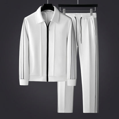Folegandros Striped Zip Tracksuit Set