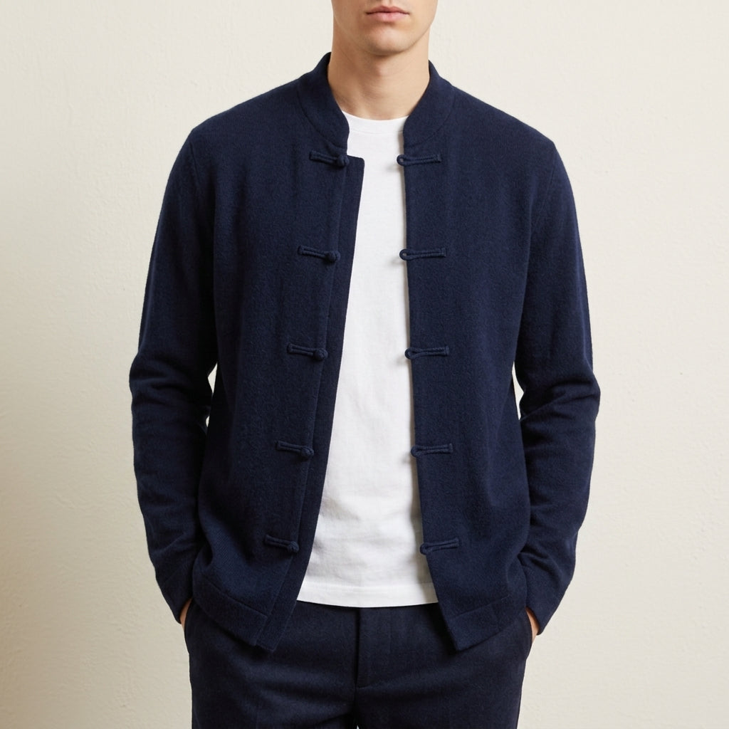 Lamego Loop Button Cashmere Cardigan