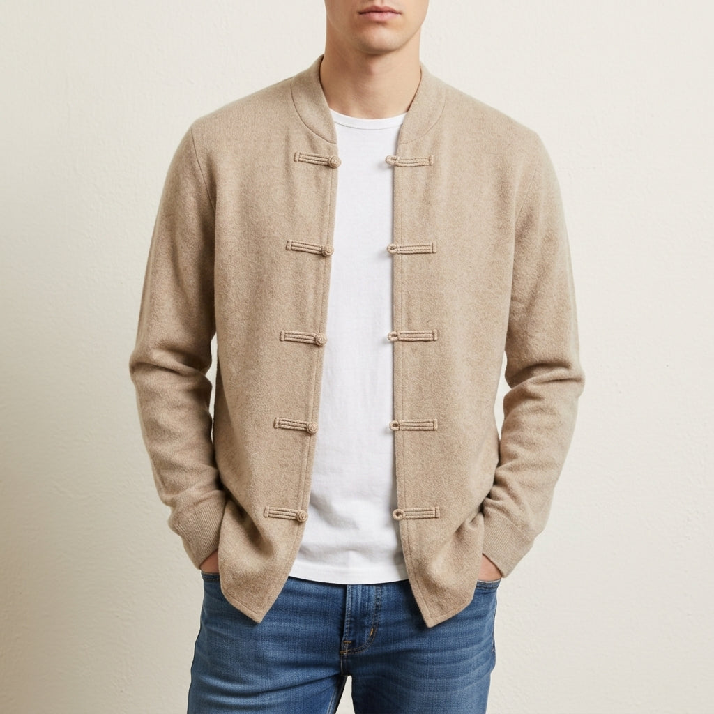 Lamego Loop Button Cashmere Cardigan
