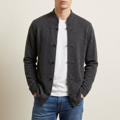 Lamego Loop Button Cashmere Cardigan