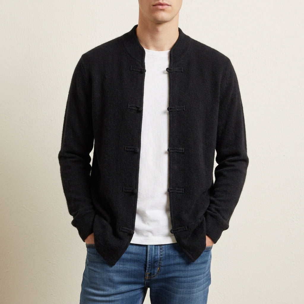 Lamego Loop Button Cashmere Cardigan