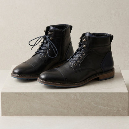 Chianti Cap Toe Leather Boots