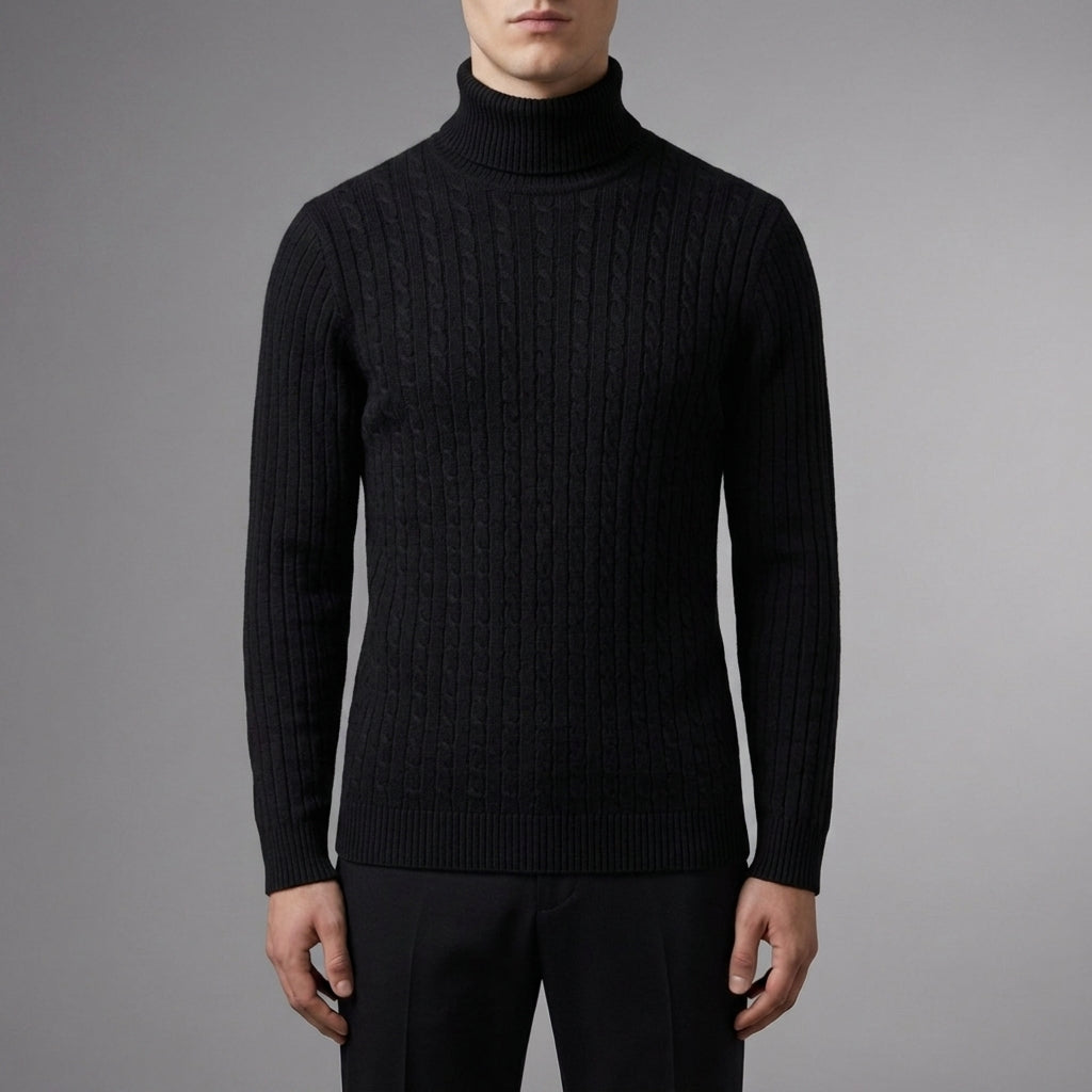 Trevi Cable Knit Turtleneck Sweater