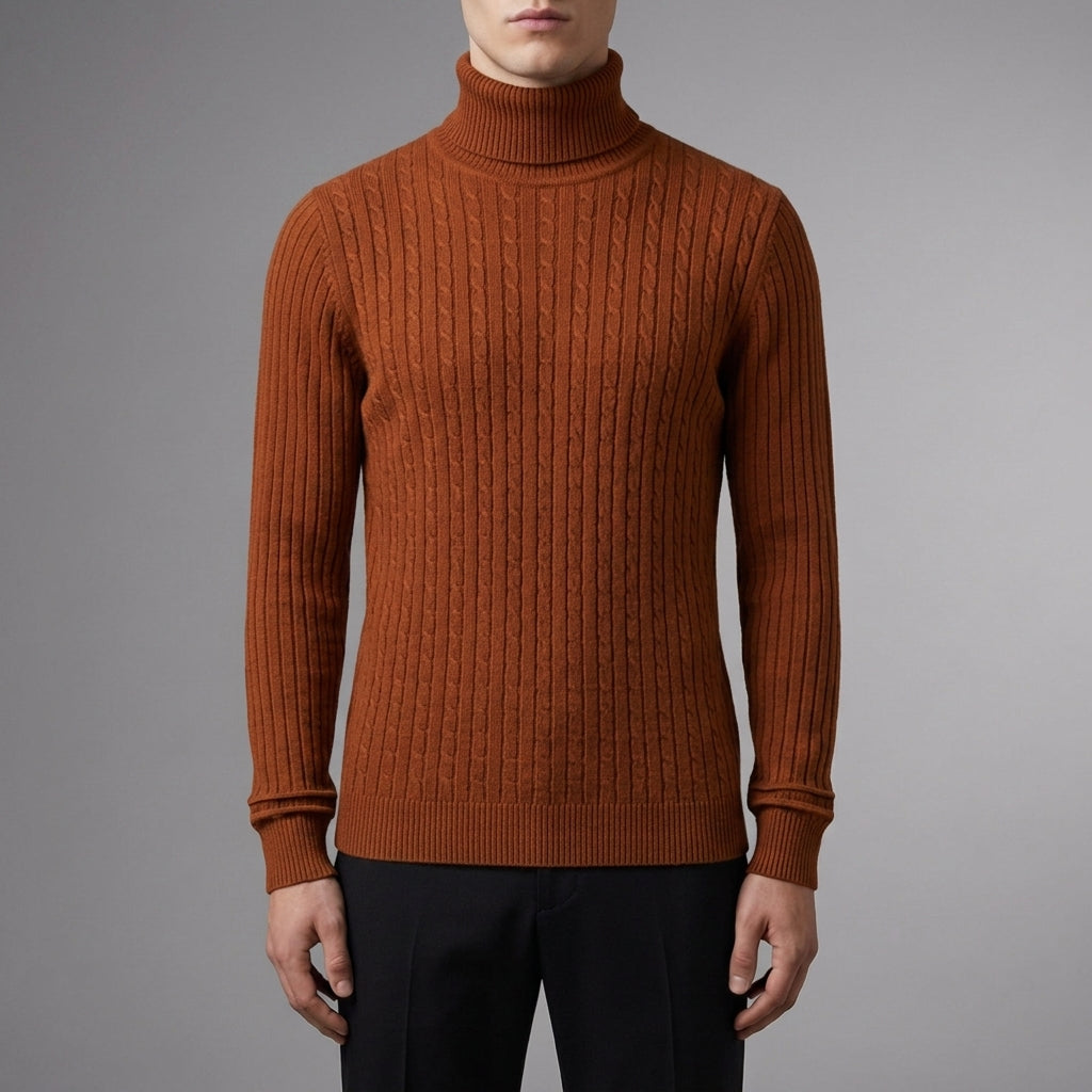 Trevi Cable Knit Turtleneck Sweater