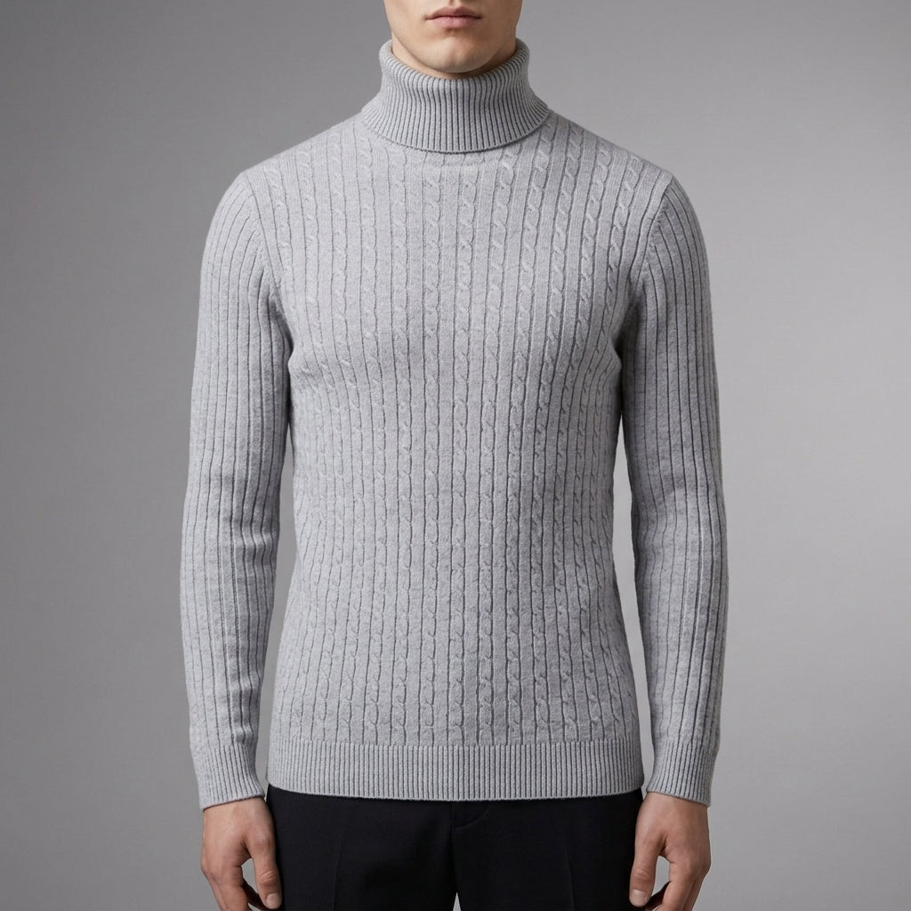 Trevi Cable Knit Turtleneck Sweater