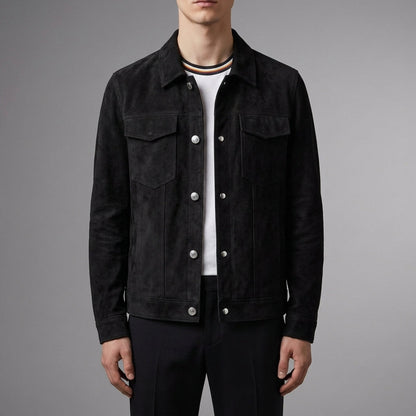 Monsaraz Suede Button-Up Jacket