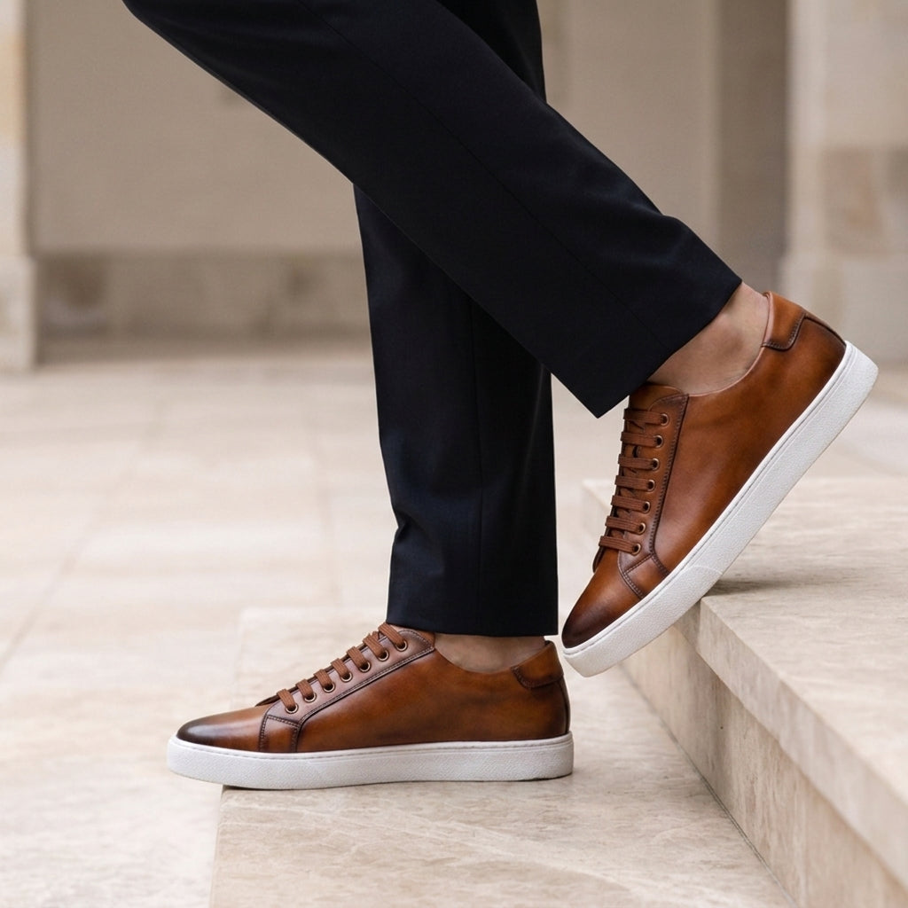 Ragusa Leather Lace-Up Sneakers