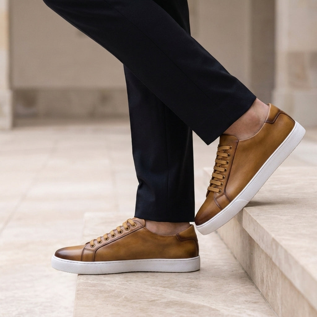 Ragusa Leather Lace-Up Sneakers