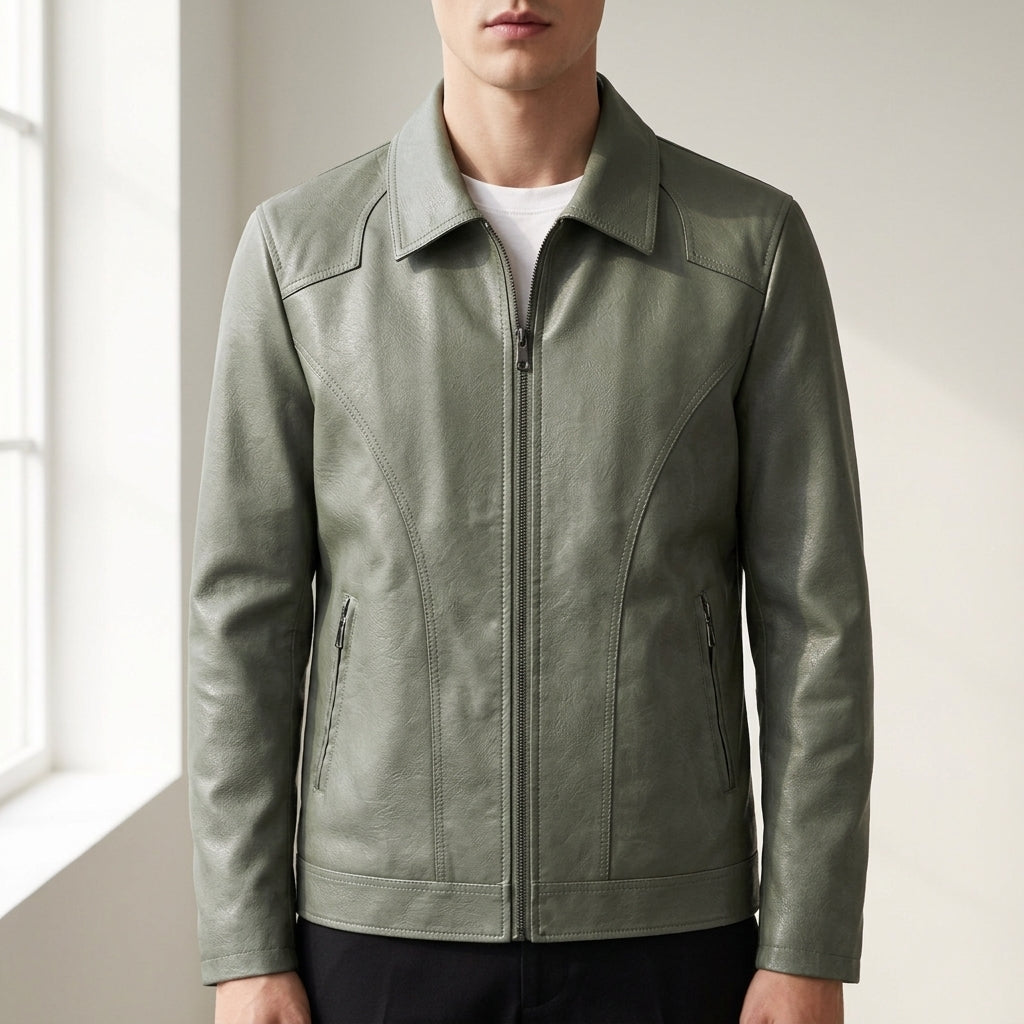 Tavira Classic Zip Leather Jacket