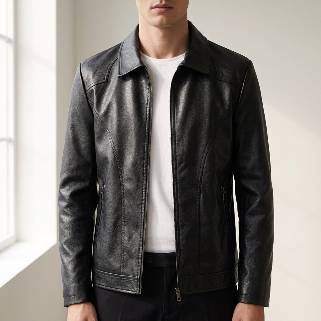 Tavira Classic Zip Leather Jacket
