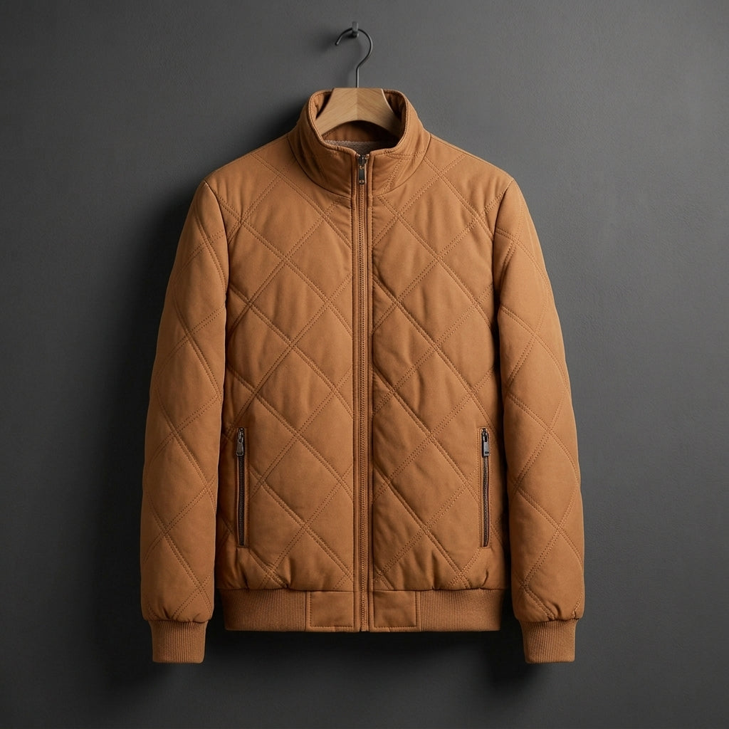 Gallipoli Quilted Fleece-Lined Bomber
