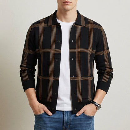 Andros Plaid Knit Cardigan