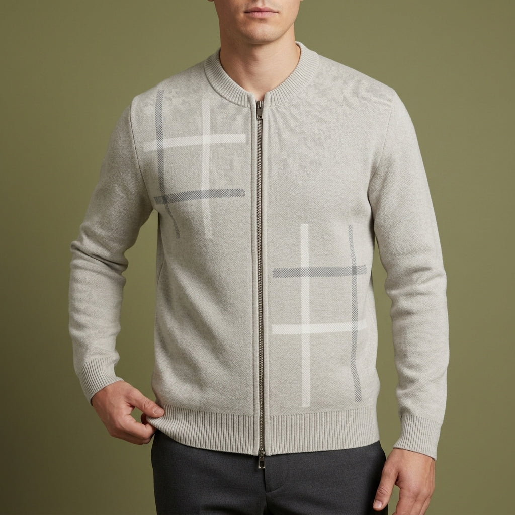 Girona Zip-Up Knit Cardigan