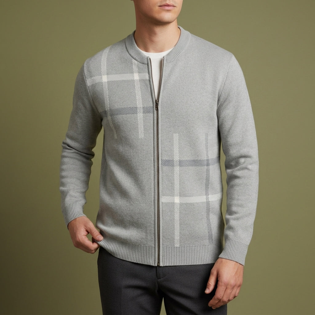 Girona Zip-Up Knit Cardigan