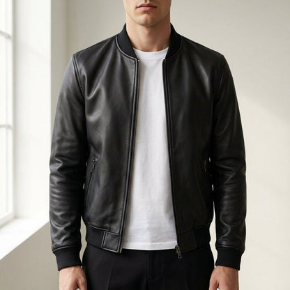 Ostuni Carter Leather Bomber Jacket