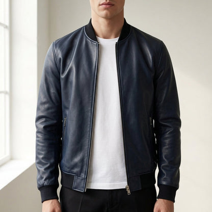 Ostuni Carter Leather Bomber Jacket