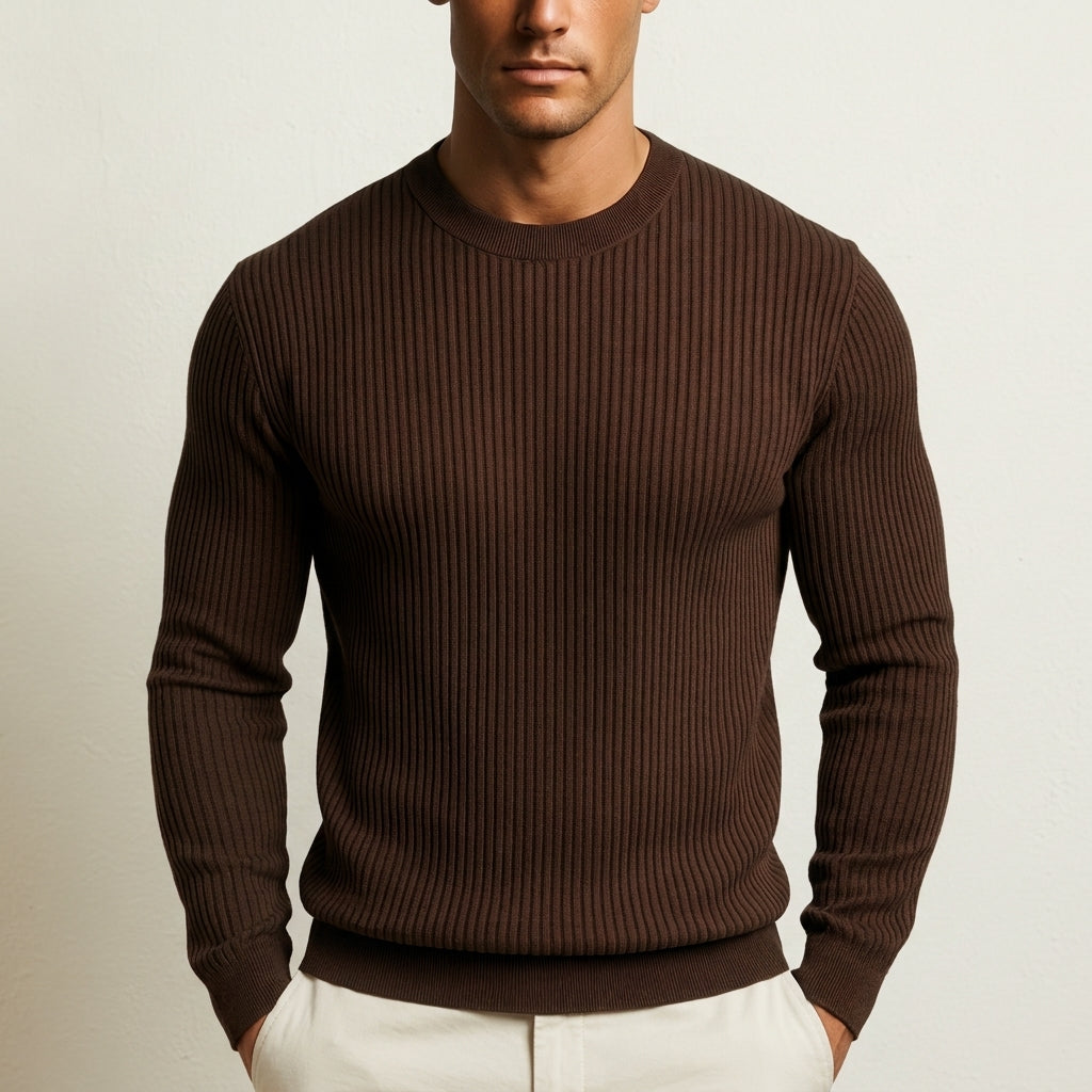 Roussillon Marcus Ribbed Knit Sweater