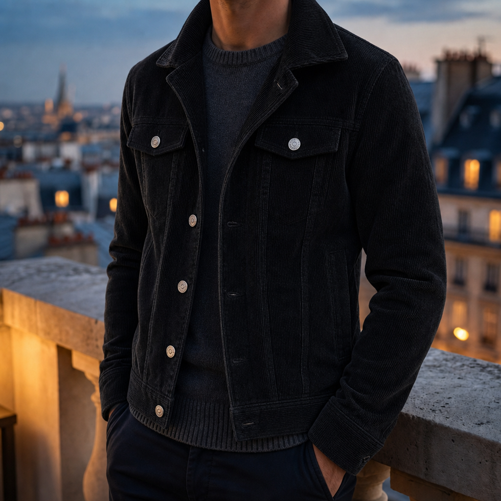 Paphos Corduroy Button-Up Jacket
