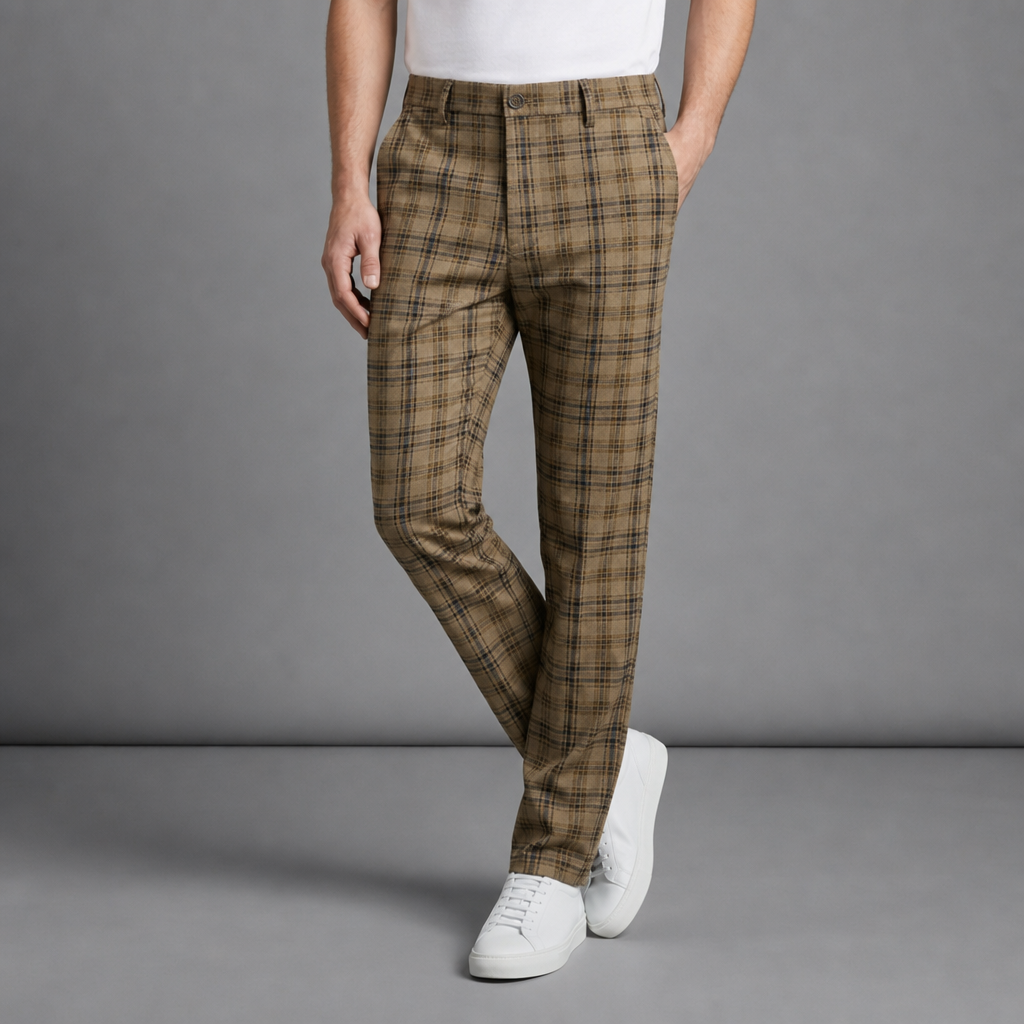 Cartagena Plaid Tapered Trousers