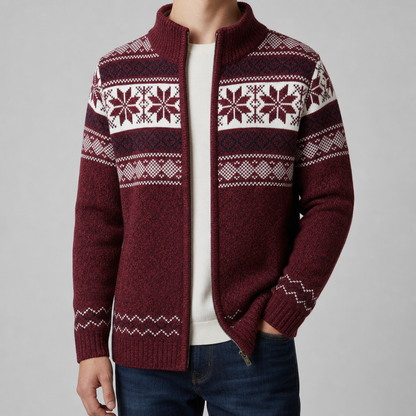 Obidos Nordic Fleece-Lined Cardigan