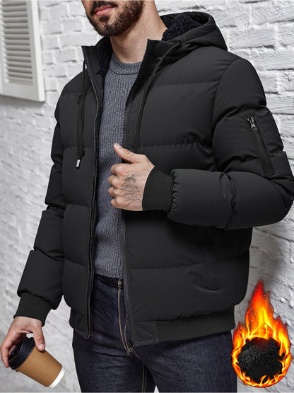 Lukas | Winter Hooded Puffer Jacket with Soft Padding