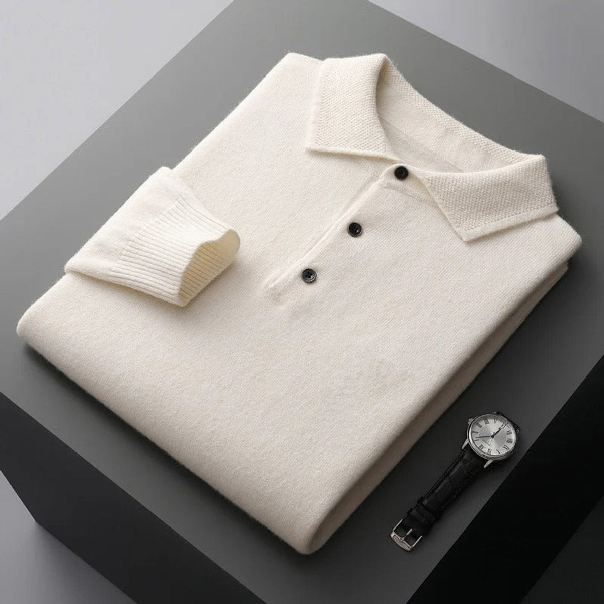Daniel | Premium Cashmere Polo Knit Sweater