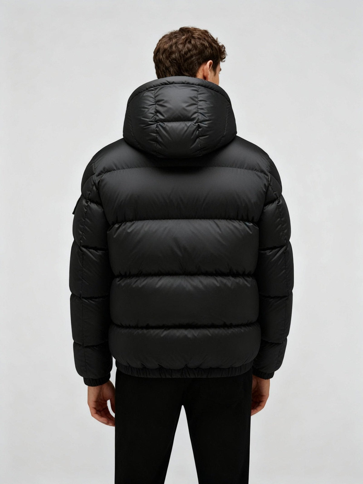 Alexander | Modern Puffer Jacket with Adjustable Hood and High Collar