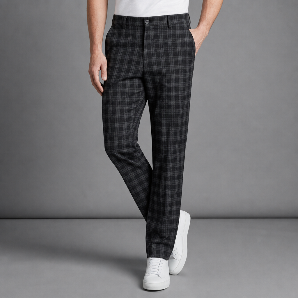 Cartagena Plaid Tapered Trousers