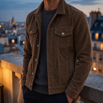 Paphos Corduroy Button-Up Jacket