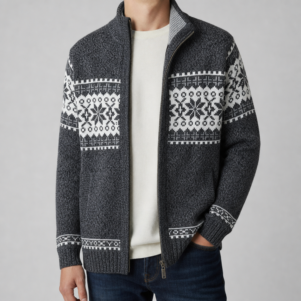 Obidos Nordic Fleece-Lined Cardigan